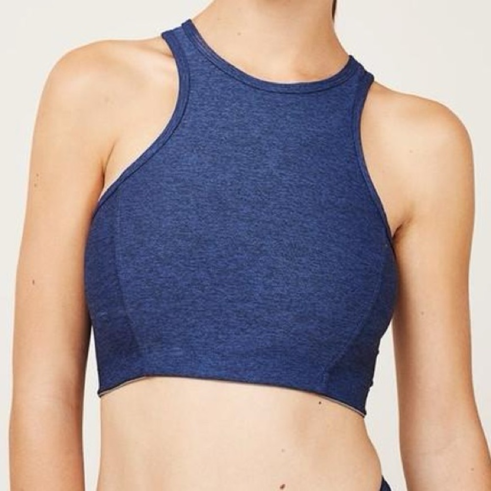 Outdoor Voices Athena Sports Bra Cropped Top - Navy Blue